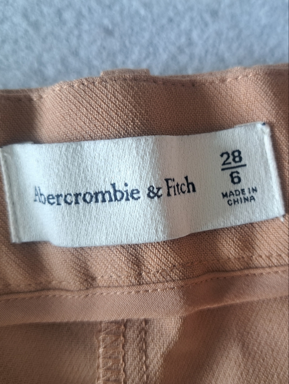 Abercrombie & Fitch Sloane Tailored Wide Leg Pant in Beige - Picture 2 of 15